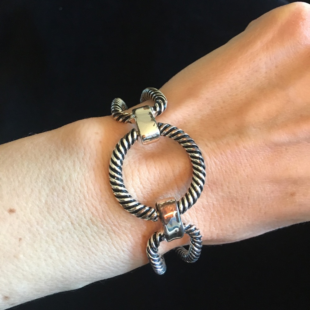 Silver Twisted Rope Bracelet